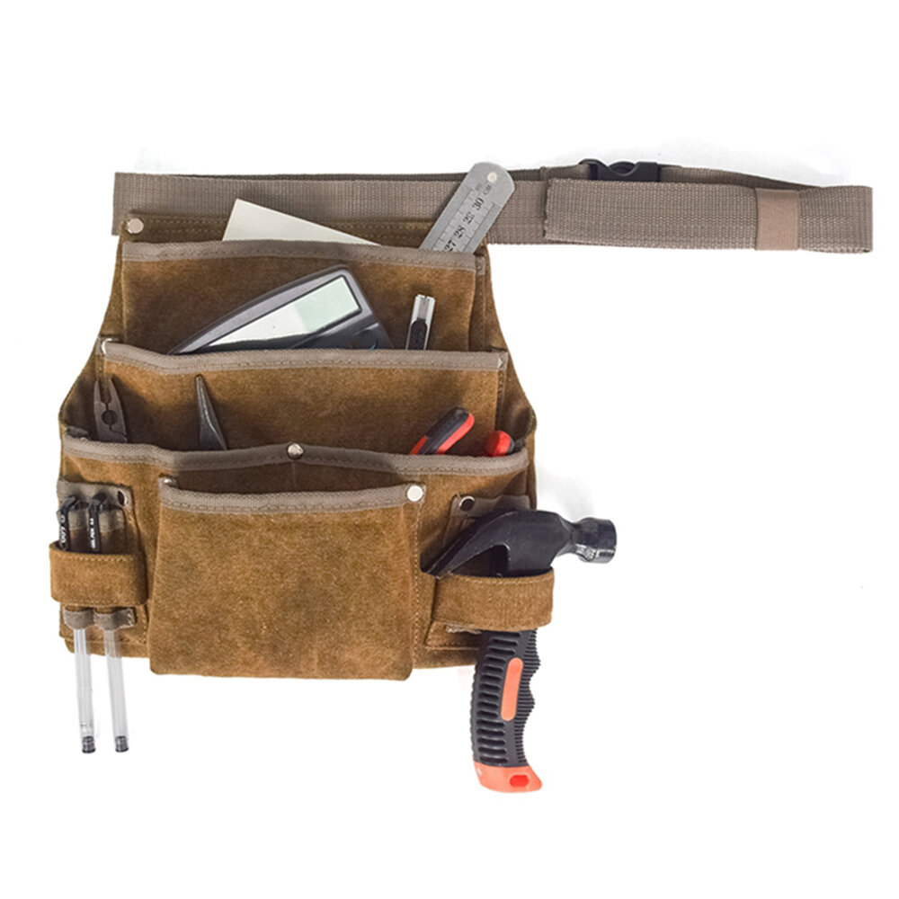 Portable Wear-resisting Maintenance Kits Waist Belt Storage Bag Thicken Canvas Multifunction Tools P