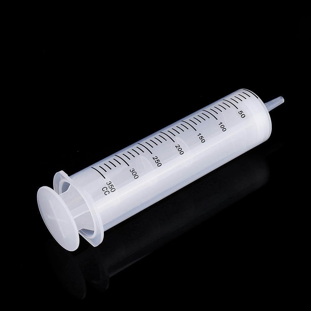 350ml Plastic Dispensing Syringe w/ Double Scale for Refilling and Measuring Liquids Industrial Glue Applicator