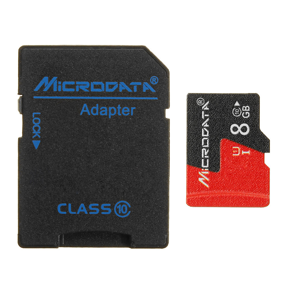 

Microdata 8GB C10 U1 Micro TF Memory Card with Card Adapter Converter for TF to SD