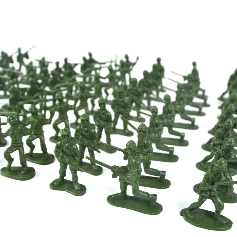 

YC 998-3 100PCS 5cm Soldier Army Troop Figure Battle War DIY Scene Model