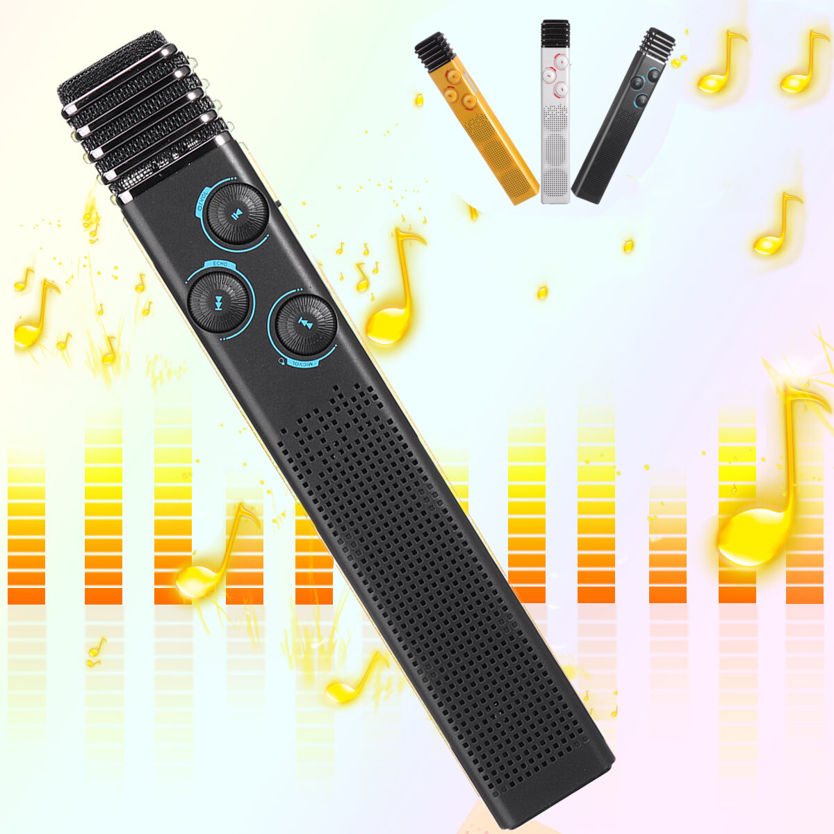 Bakeey M11 3-IN-1 bluetooth Microphone 2*10W HIFI Stereo Wireless Speaker 4000mAh Portable Karaoke M