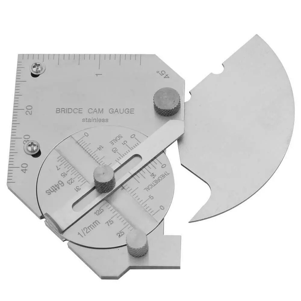 

2" 50mm Bridge CAM Gauge Inspection Gage Convex Welding Inspector Gap Inspection Ruler Weld Seam Throad Pocket Measure T