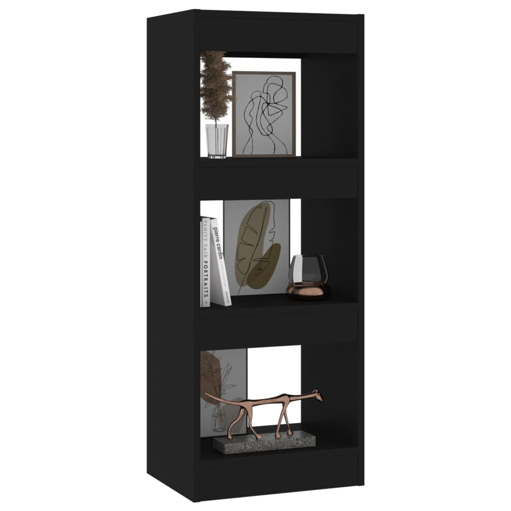 Book Cabinet/Room Divider Black 15.7