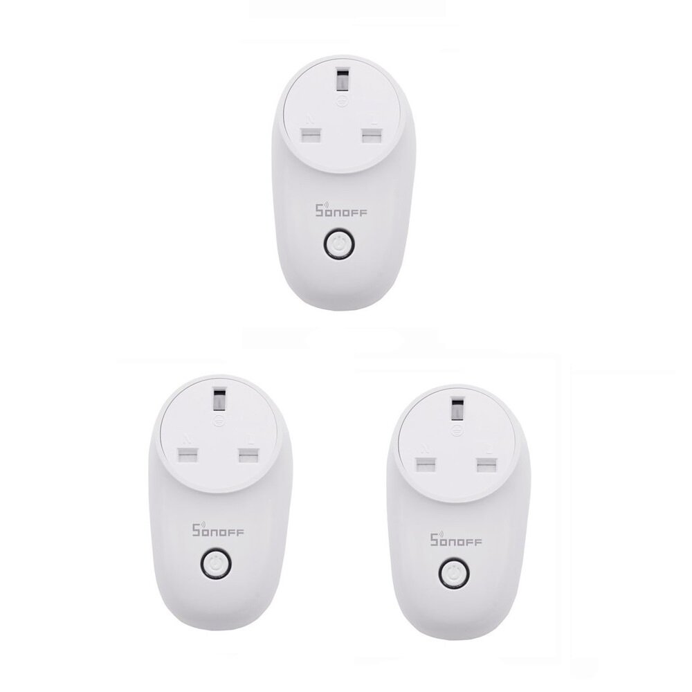 

3Pcs SONOFF S26 10A AC90V-250V Smart WIFI Socket UK Wireless Plug Power Sockets Smart Home Switch Work With Alexa Google