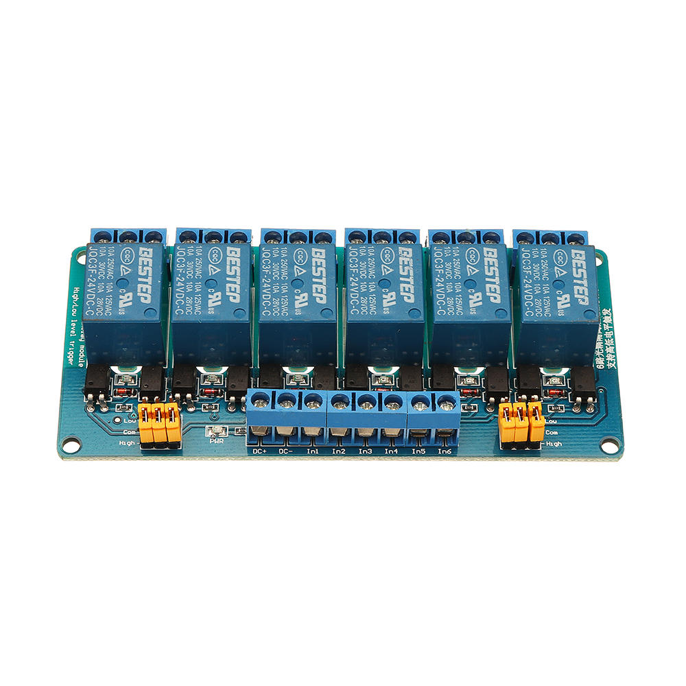 

6 Channel 24V Relay Module High And Low Level Trigger BESTEP for Arduino - products that work with official Arduino boar