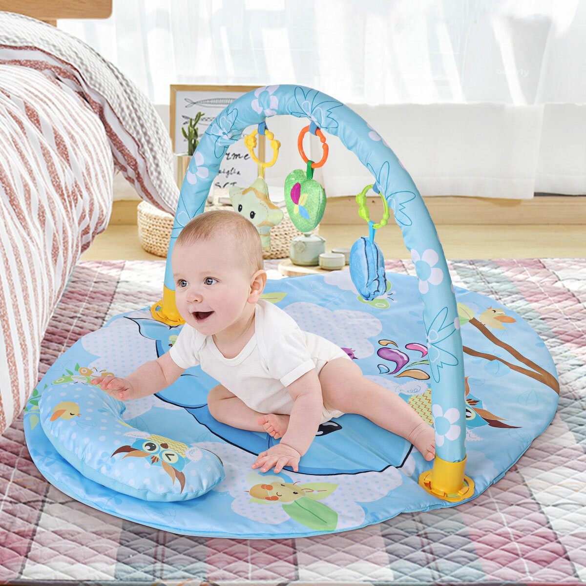 Baby Gym Play Mat Educational Rack Toys Baby Gym Mat With Music Lights Infant Fitness Carpet Gift fo