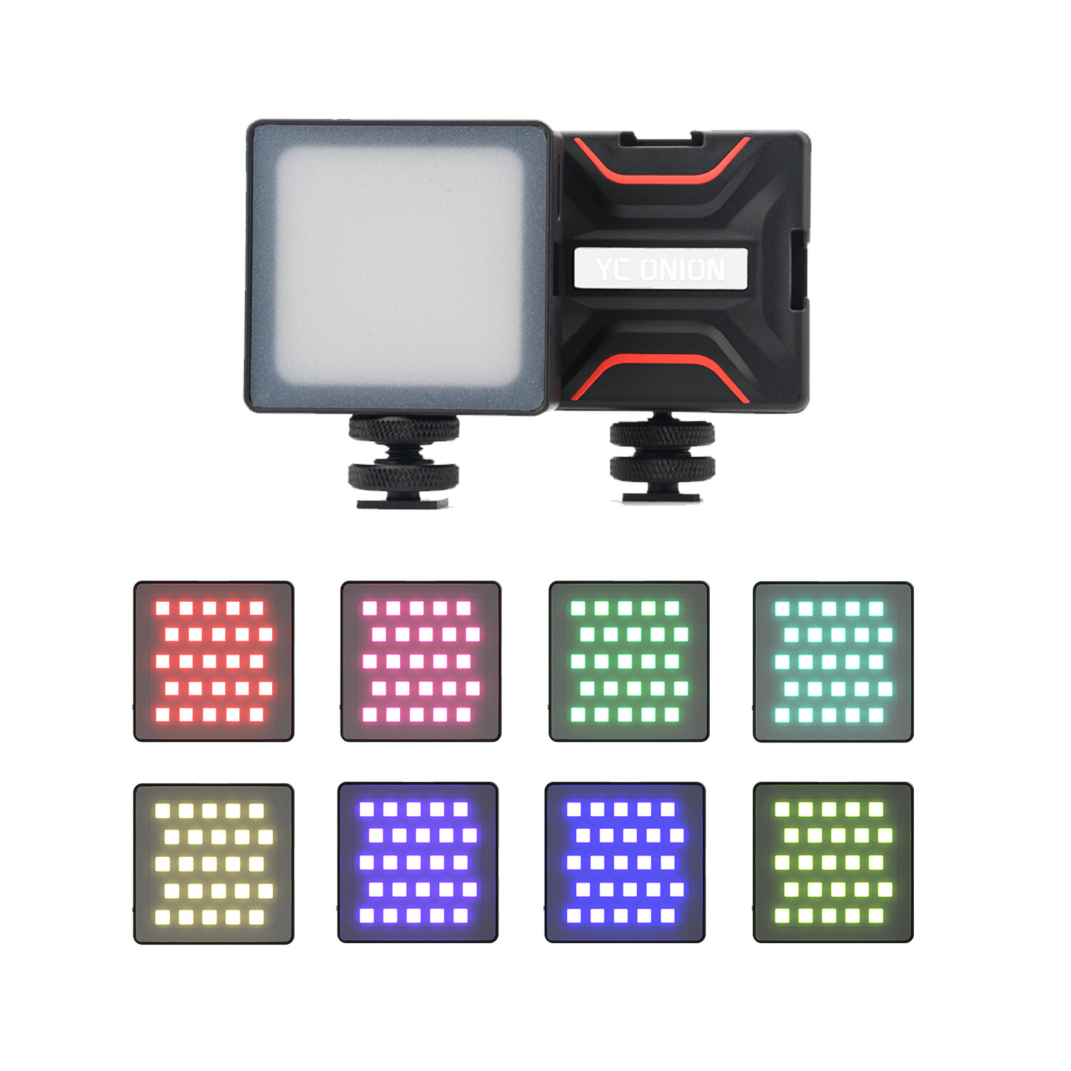 YC Ui BROWNIE RGB LED Videolamp 3200 K-6000 K Mini Licht Fotografie Studio Video Dimbaar Licht Invul