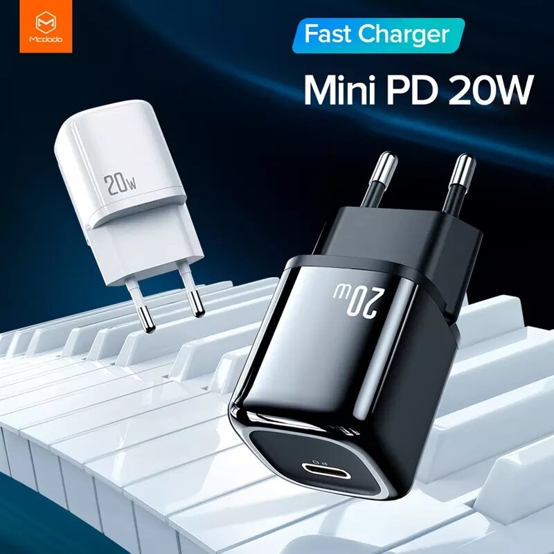 

MCDODO CA-812 PD 20W USB Type-C Charger Quick Charge 4.0 QC 3.0 Type C Fast Charging For iPhone 12 mini 11 Pro Max for S