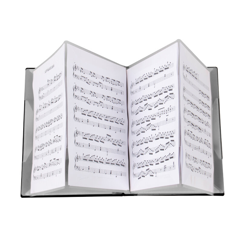 FB-04 A4 الحجم موسيقى حامل النتيجة ورقة ورقة منظم ملف المستندات موسيقى مجلد ورقي 40 جيوب لمشغلات البيانو والكمان والجيتا