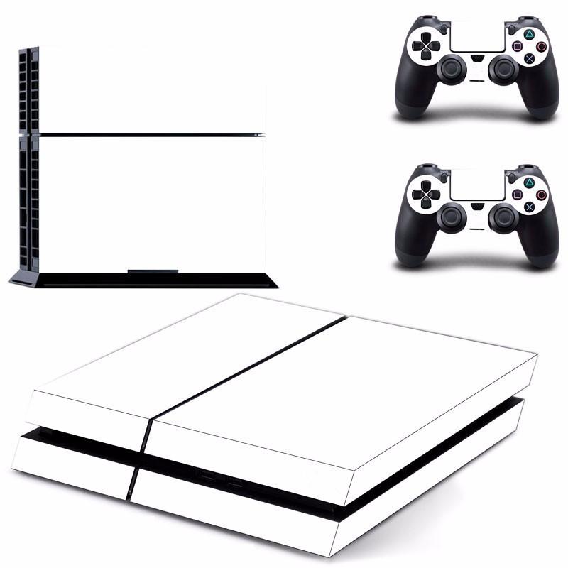 Image of White Skin Aufkleber fr PS4 Play Station 4 Konsole 2 Controller Protector Skin