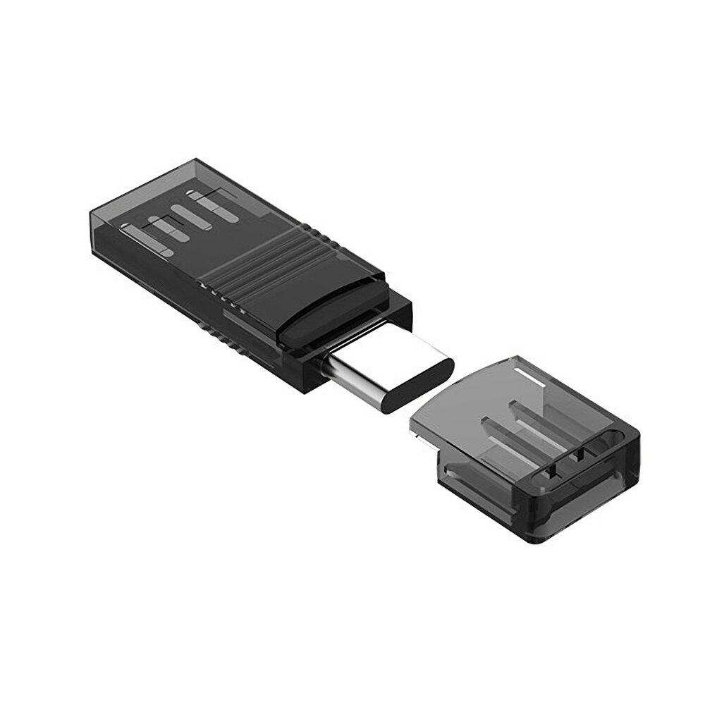 KINGAMZ Type-C USB 2-in-1 TF Memory Card Reader USB 2.0 OTG Converter for Mobile Phone Computer Laptop