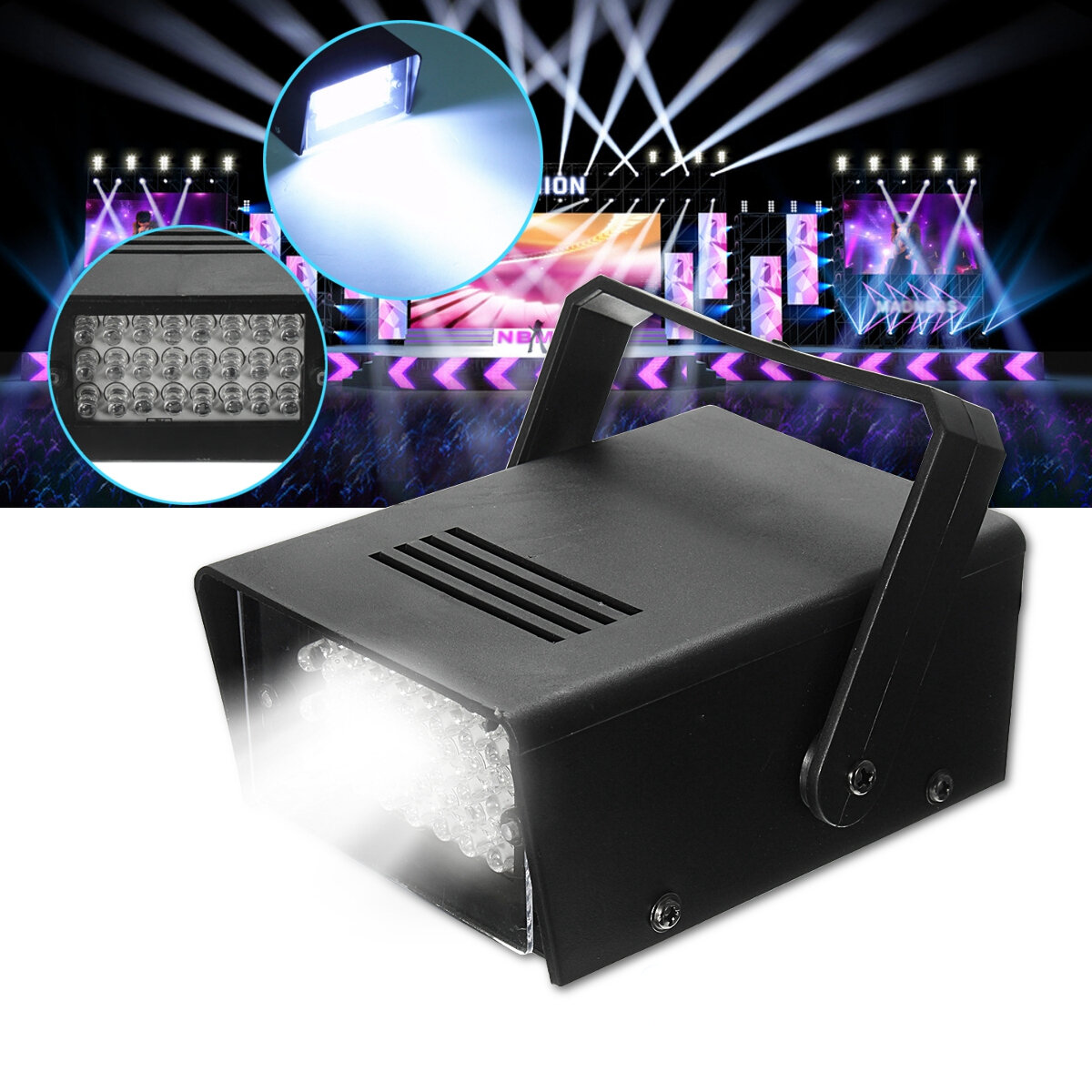 Mini 3W 24 LED Stage Light White Halloween Party Effect Lighting Lamp voor DJ Club KTV US Plug AC220