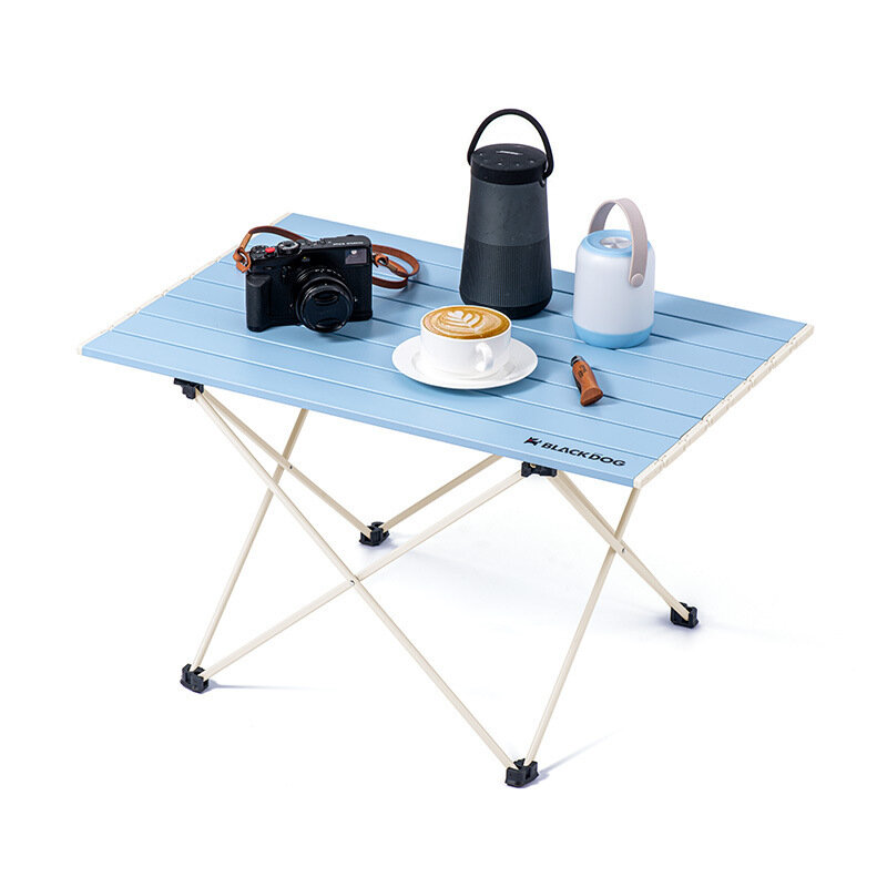 Черный столик Blackdog BD-ZZ002 из алюминия, складной, портативный, нагрузка до 20 кг, подходит для пикника, самостоятельных поездок на пляж и путешествий.