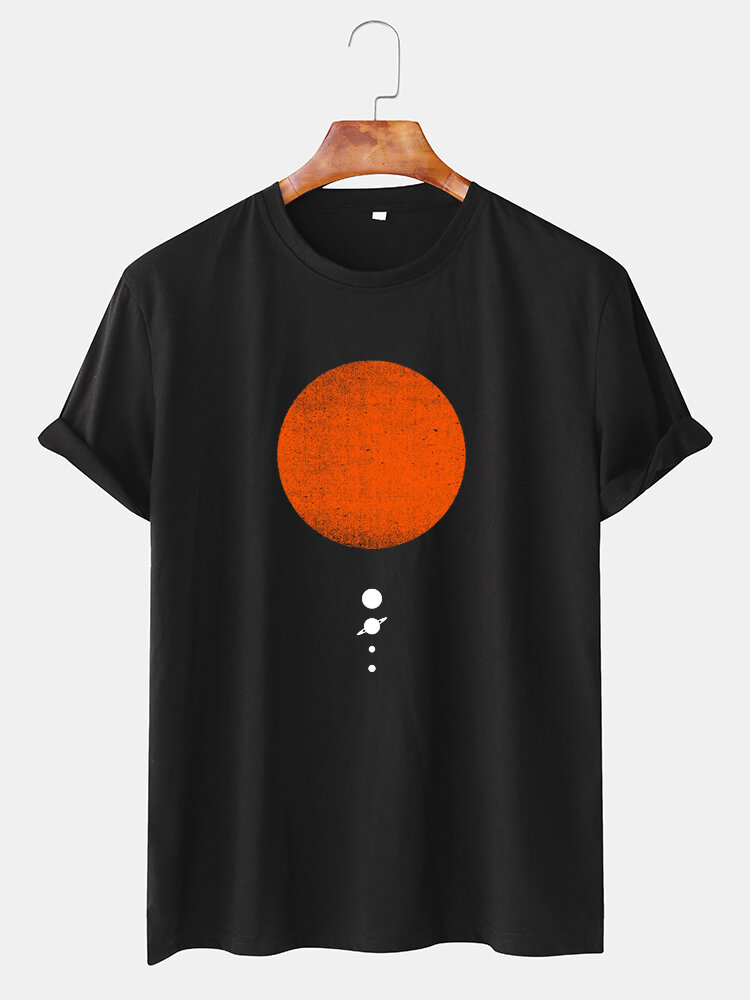 Heren Sun & Planet grafisch bedrukte dagelijkse casual T-shirts met korte mouwen