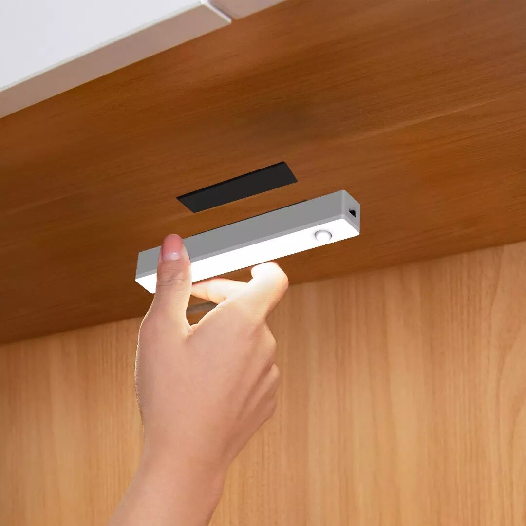 

Yeelight Smart Human Body Induction Cabinet Light Dry Battery Light Sensor Closet Lamp LED Punch-free Night Light