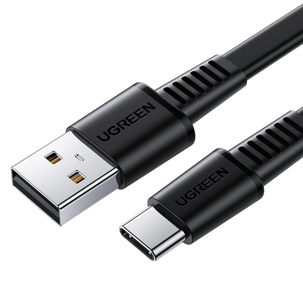 UGREEN US332Type-C Flat Data Cable 1m 3A USB-C Fast Charging Cable Support Huawei mate40pro / 30 / P