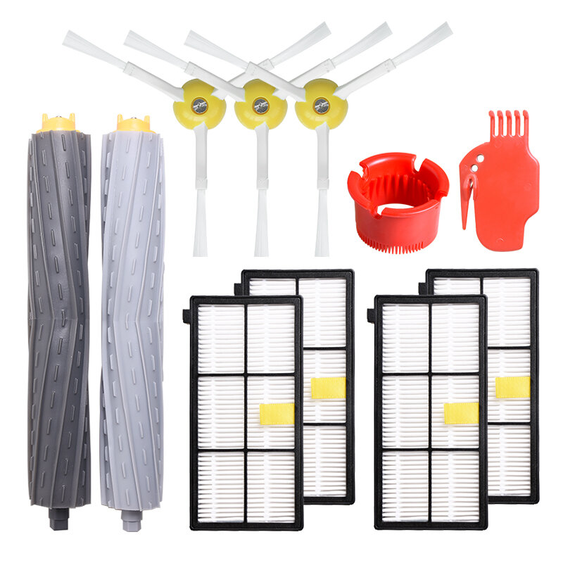 

11pcs Replacements for iRobot 8 9 Series Vacuum Cleaner Parts Accessories Main Brushes*2 Side Brushes*3 HEPA Filters*4 C