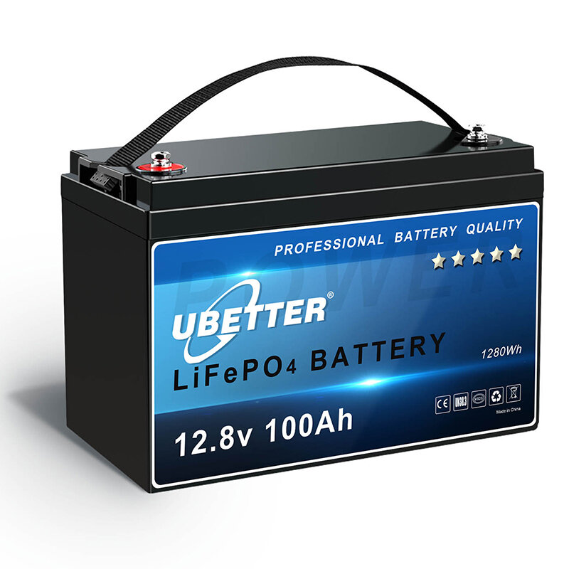 [EU Direct] Paquete de baterías de litio LiFePO4 de 12V 100Ah para respaldo de energía con BMS de 10A, perfecto para AGM-GEL, autocaravanas, sistemas solares, caravanas, fuera de la red