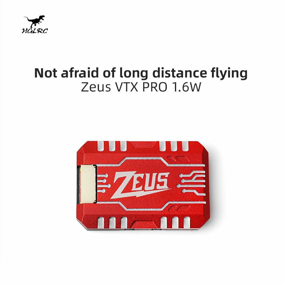 HGLRC Zeus VTX PRO 5.8G 40CH PIT / 25/400/800/1600mW Lange afstand FPV-zender Tramp-protocol met mic