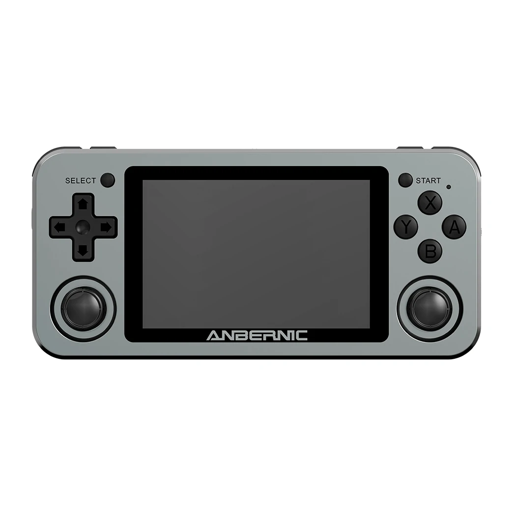 ANBERNIC RG351M 64GB 3000 Games Handheld Video Game Console for PSP PS1 NDS N64 MD Player Wifi Online RK3326 1.5GHz Linux System 3.5 inch OCA Full Fit IPS Screen - Grey