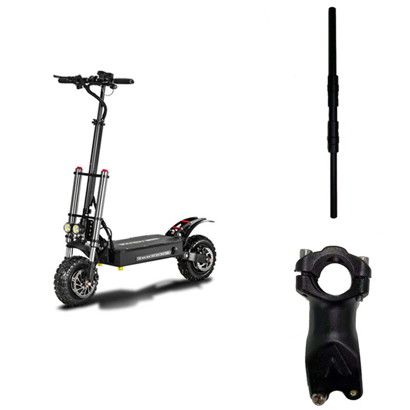 BOYUEDA 11 Inch Electric Scooter Scooter Handle+Stand Set Anti-Slip Abrasion Resistant Electric Scooter Accessories