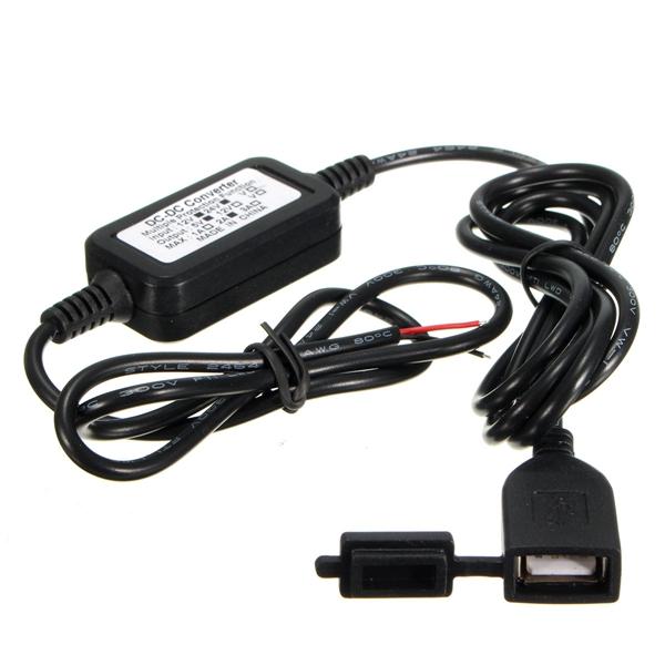 DC12-24V Waterproof 5V 2A Motorcycle USB Charger For Phone GPS Tablet