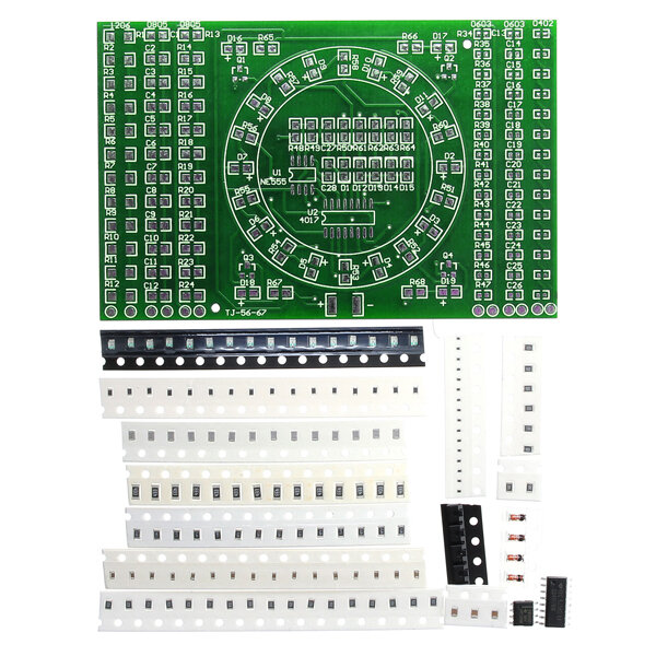 DIY SMD Roterende LED SMD Componenten Solderen Oefenbord Vaardigheidstraining Kit