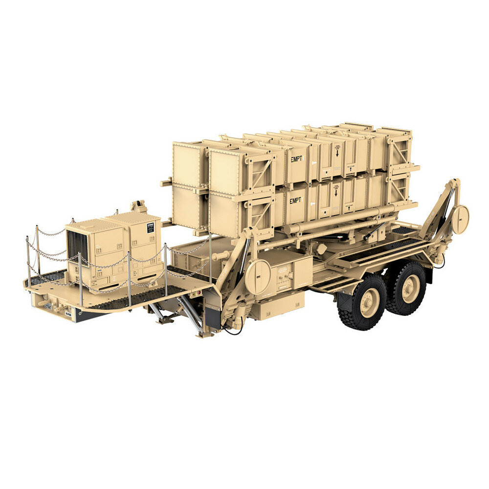 HG TRASPED P805 1/12 2.4G RC Trailer Auto DIY Kit voor US. Missile Launch Truck Voertuigen Legering 