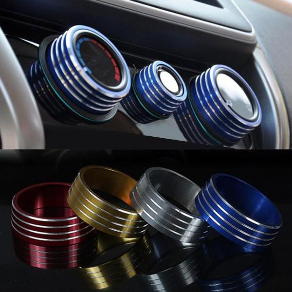 3pcs / Set Cars Alu Decoratie Stereo Air Conditioning Knop Ring voor Honda New City Vezel Fit XRV