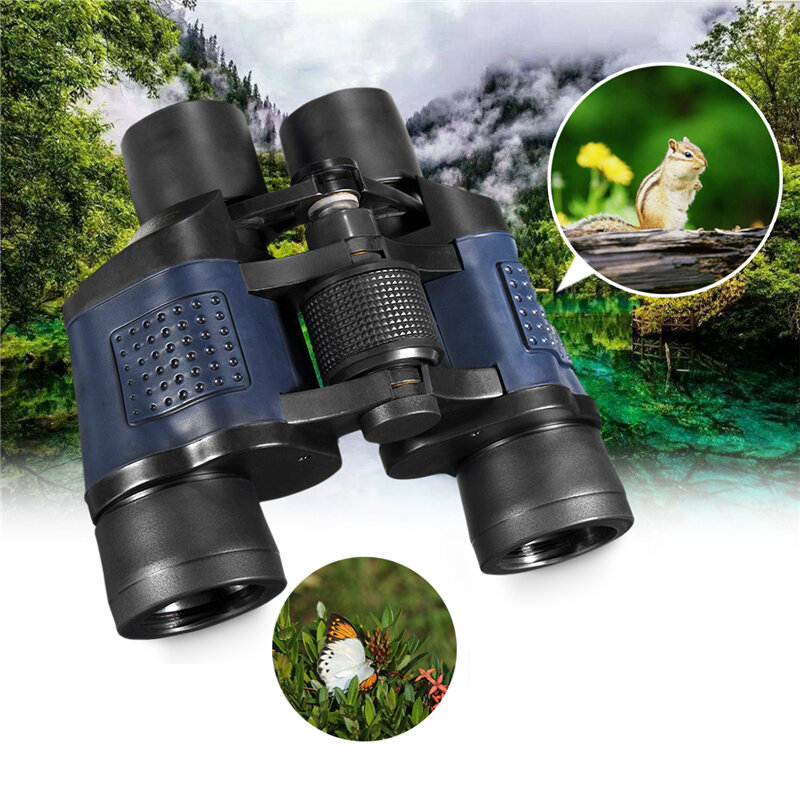 60X60 3000m Binoculars Professional Telescope Objective Red Film Night Vision Telescope for Outdoor Camping Hunting