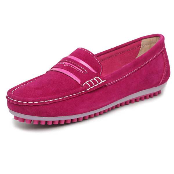 Women Casual Flat Shoes Color Flats Slip On Round Toe Loafers - US$49.55