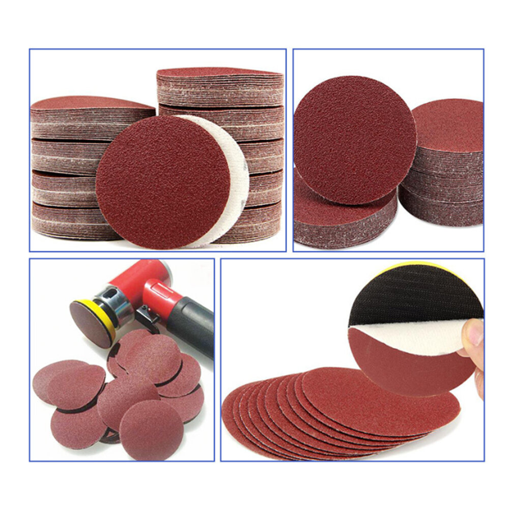 

100PC 1 Inch 25mm Abrasive Sand Discs 240 320 800 Grit Sanding Paper Flocking Sandpaper