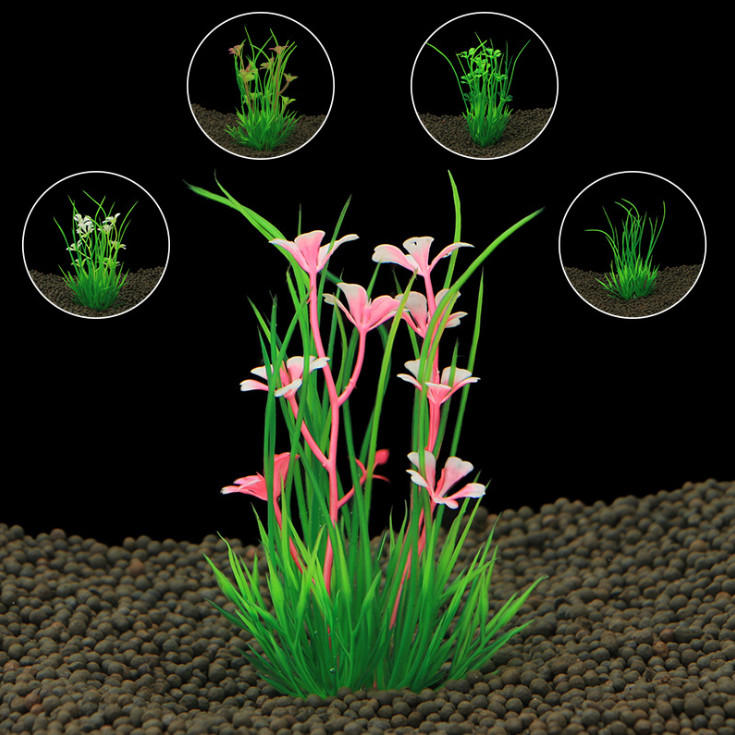 Artificial Plastic aquarium plants Grass for aquarium background FishTank OrnamentDecorations