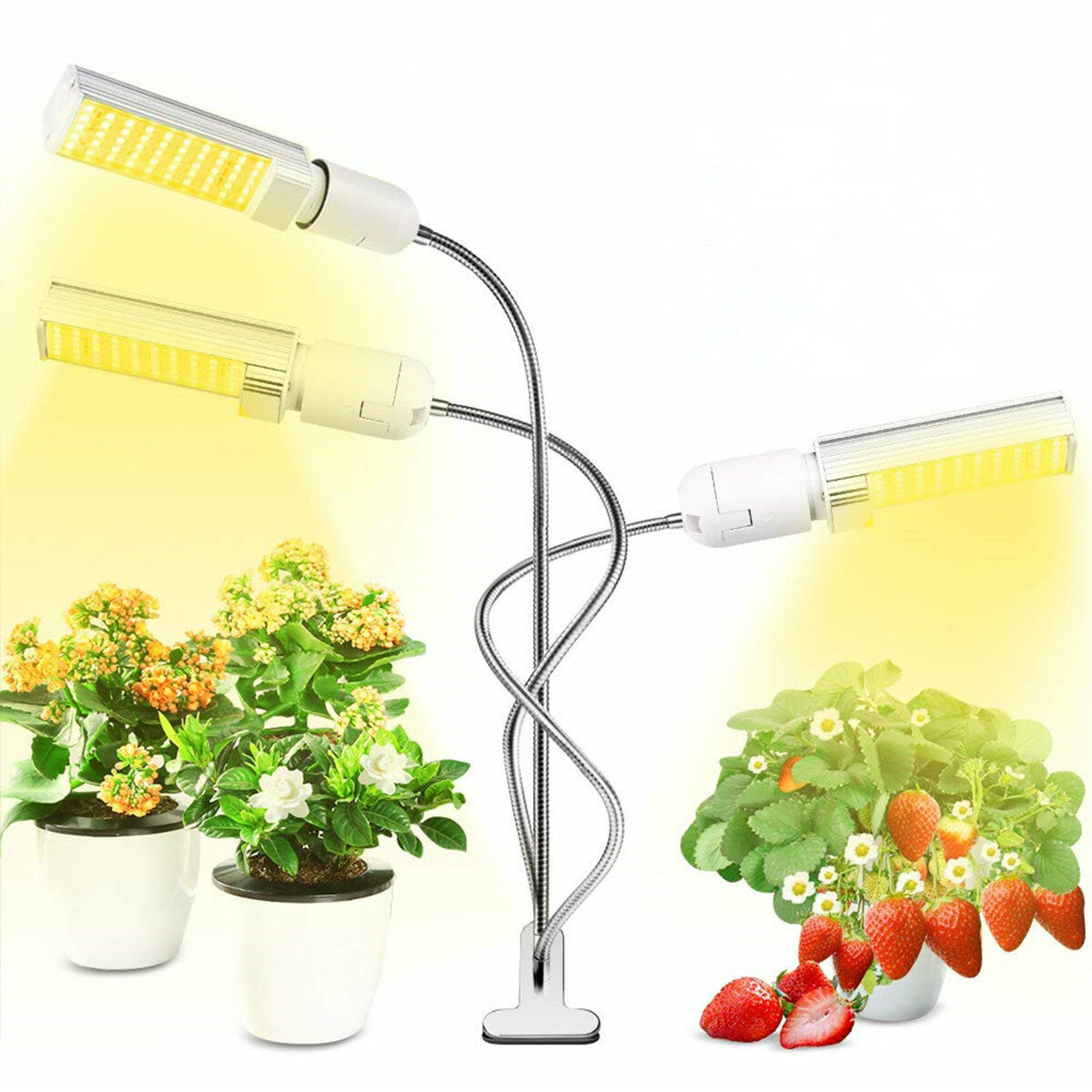 Drie hoofden USB LED Timing Plant Groei Licht Groei Phyto Sunlight Flower Growing Lamp