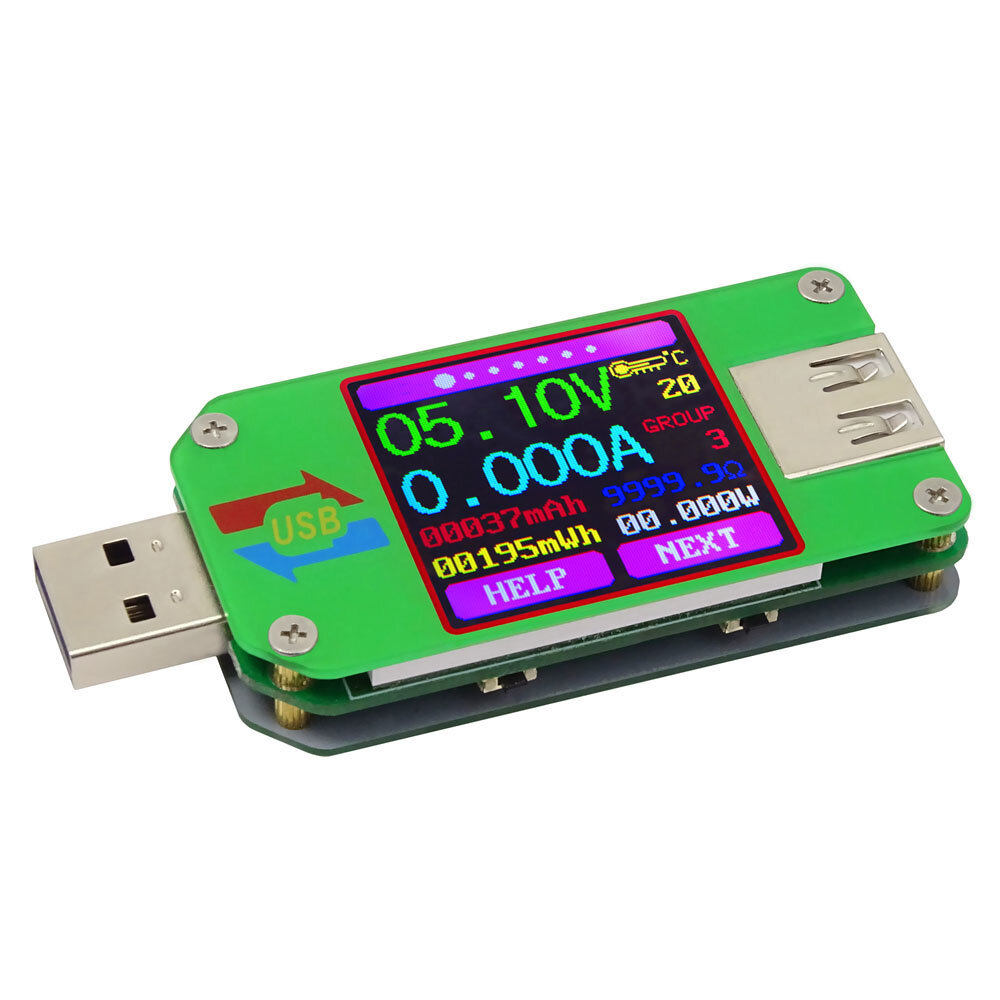 

RIDEN® UM24/UM24C USB 2.0 Color LCD Дисплей Тестер Напряжение Амперметр Вольтметр Amperimetro Батарея Измерение заряда С