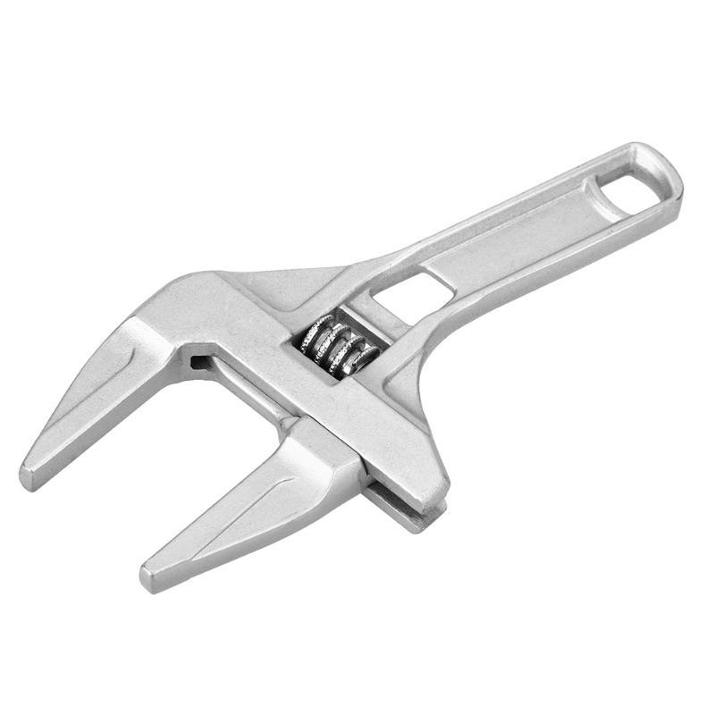 

1pc Universal Snap Grip Wrench Aluminum Alloy Short Shank Large Opening Adjustable Wrench Spanner Bathroom Repair Tools