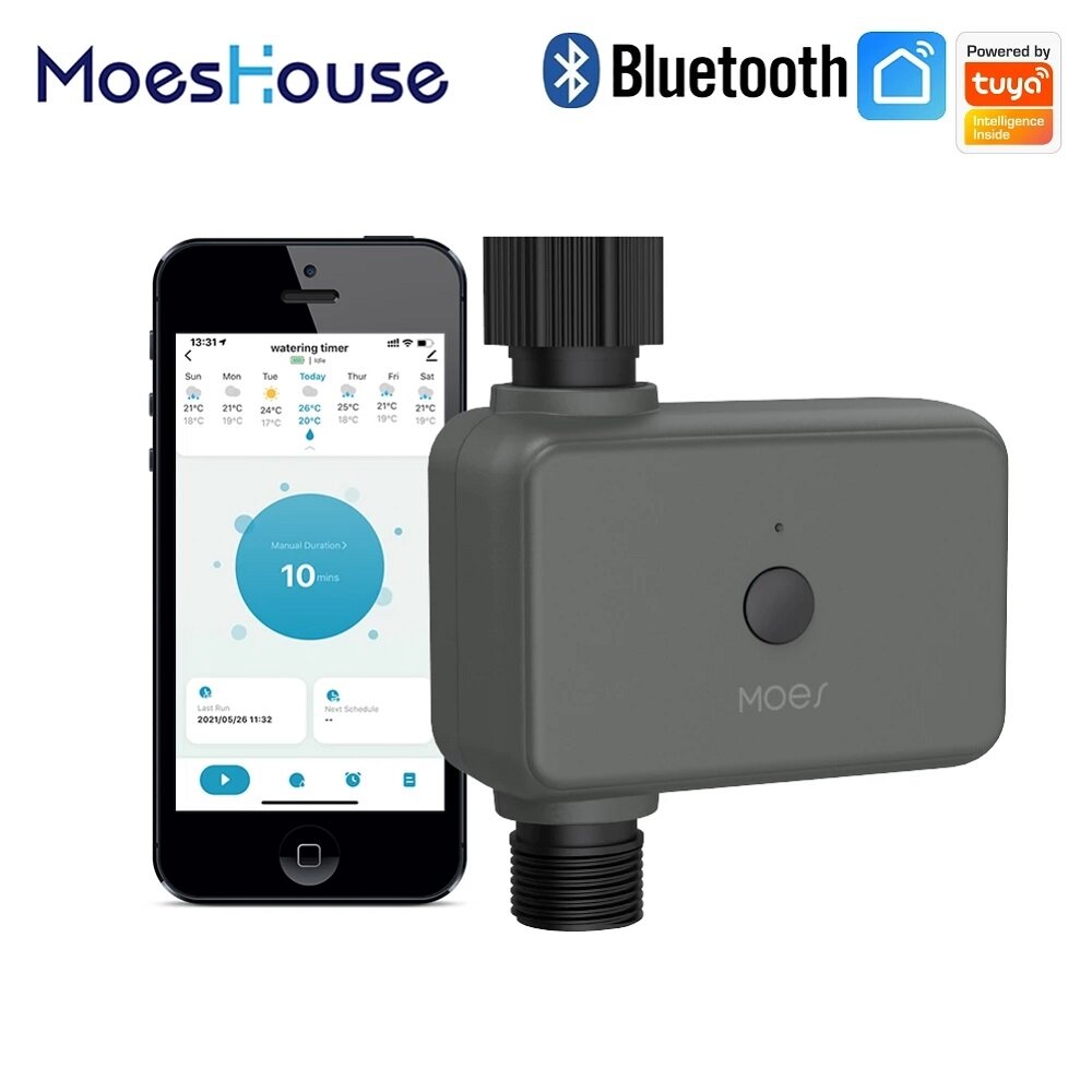 MoesHouse Tuya Smart bluetooth Water Timer Rain Delay Programmable Irrigation Timer for Garden Agriculture and Forestry