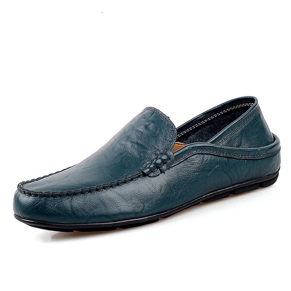 Men Soft Leather Formal Shoes Slip On Business Shoes Casual Driving Shoes