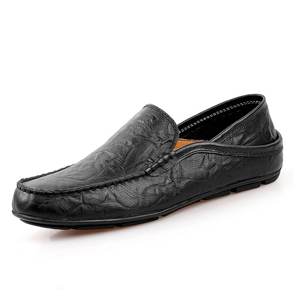 Men Soft Leather Formal Shoes Slip On 