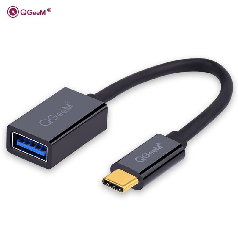 

QGEEM QG-OT02 USB Type-C to USB3.0 OTG Adapter Connector For Huawei P30 P40 Pro Mi10 Note 9S S20+ Note 20