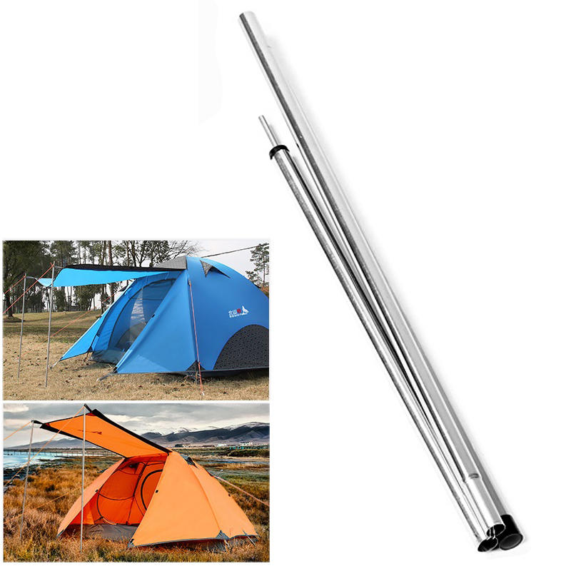 Hewolf 1.5M Iron Tent Pole Awning Rod Stand Camping Accessories Extending Door Frame