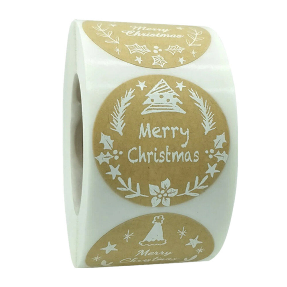 

500pcs Merry Christmas Stickers Card Box Package Santa Label Craft Sealing Stickers Wedding Decor Party Supplies