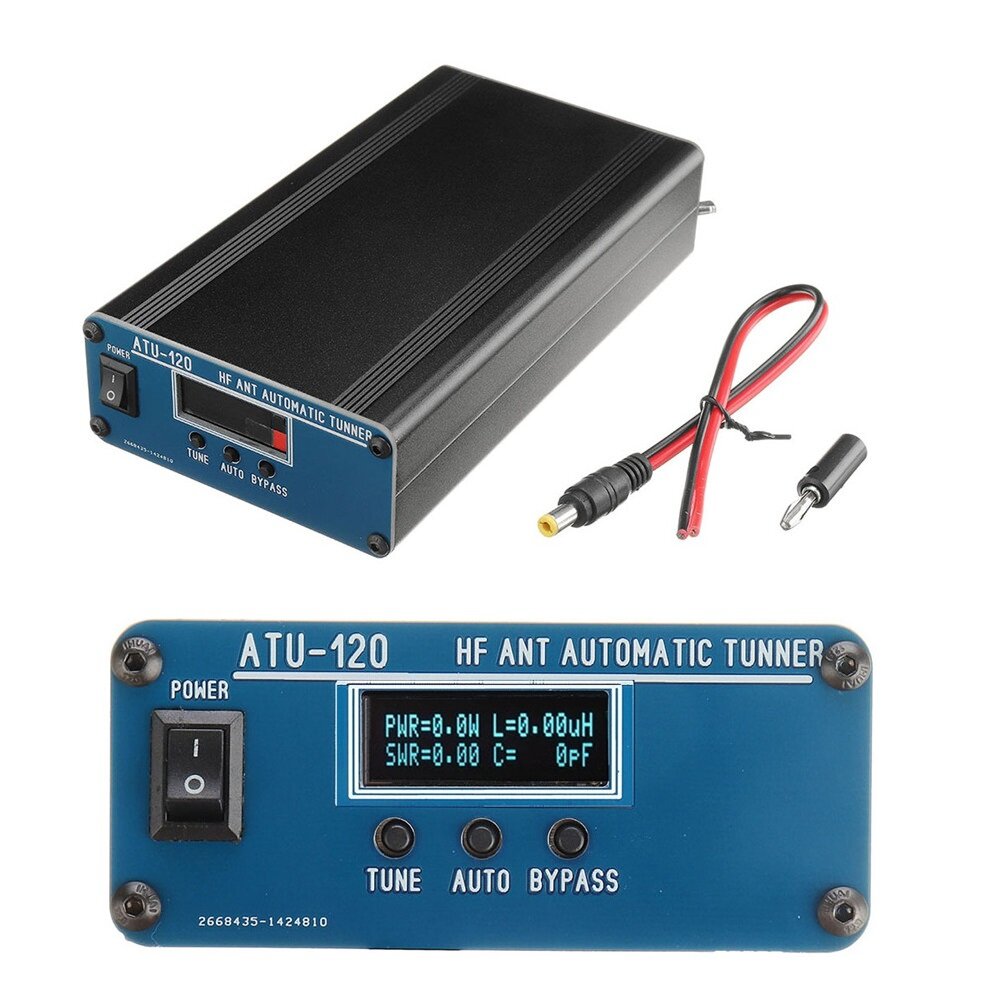 

ATU-120 Коротковолновый миниатюрный, 100 Вт Антенна Универсальный ВЧ-антенный тюнер 3,5-54 МГц, автоматический тюнер, ди