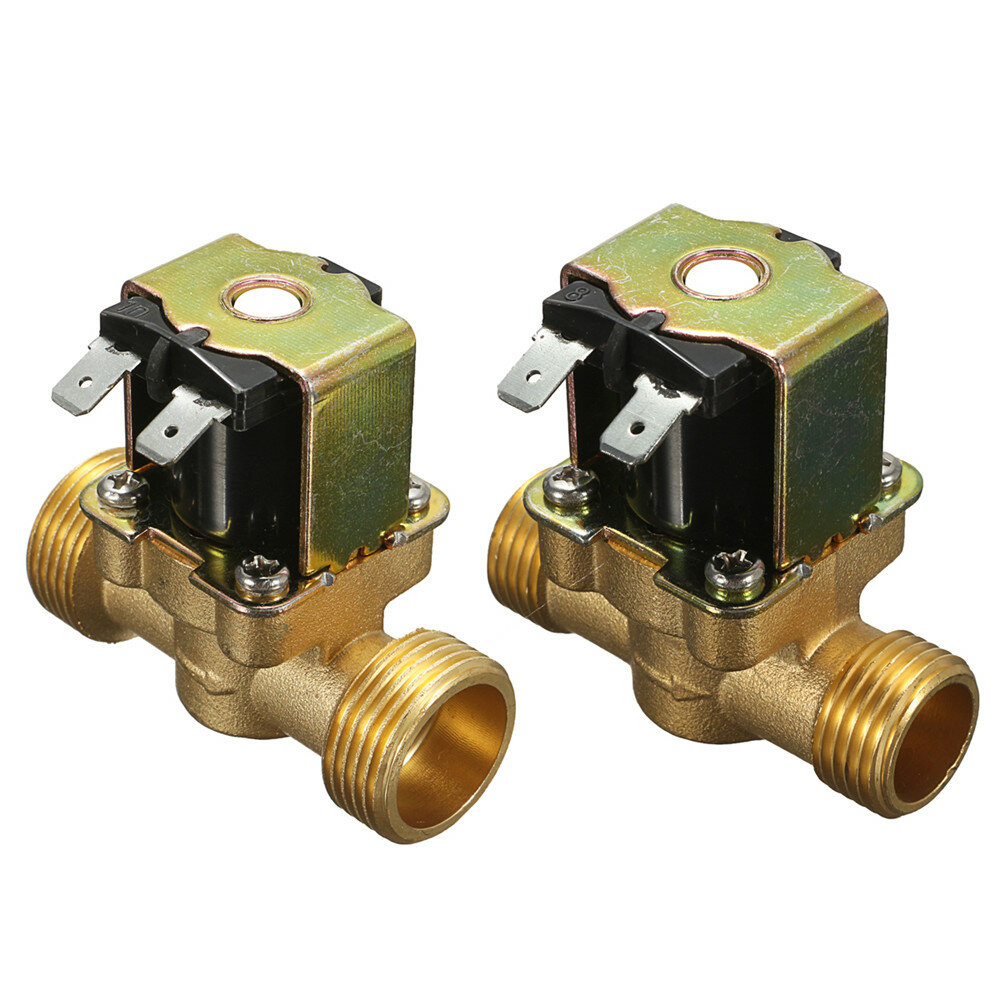 Electric Brass 12v DC Solar Hot Water Solenoid Valve 1/2'' Normally Closed...