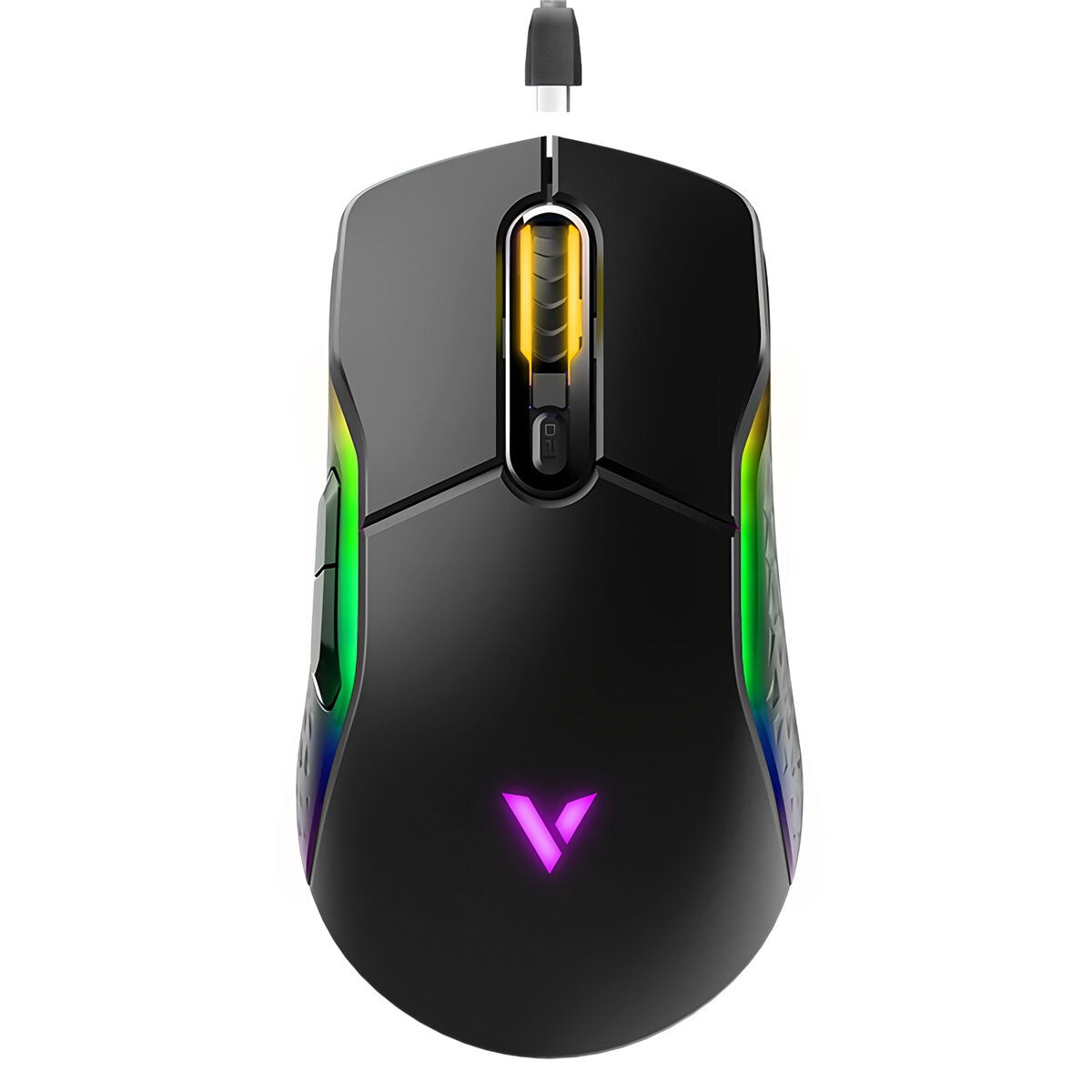 

Rapoo VT200 Gaming Mouse Dual-mode 2.4G Wireless + Wired 5000DPI 8 Buttons PMW3325 Chip Macro Programmable RGB Backlight