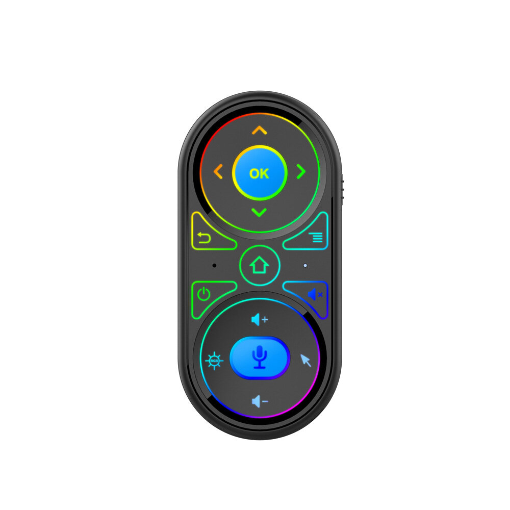 G11 Air Mouse 6 Gyro Google Voice Control RGB-verlichte slimme afstandsbediening 2.4G Wilress oplaad