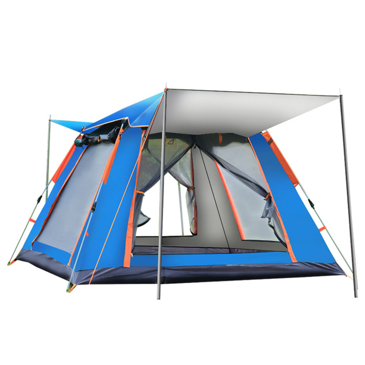 6〜7人用全自動テントアウトドアキャンプファミリーピクニック旅行防雨防風テント