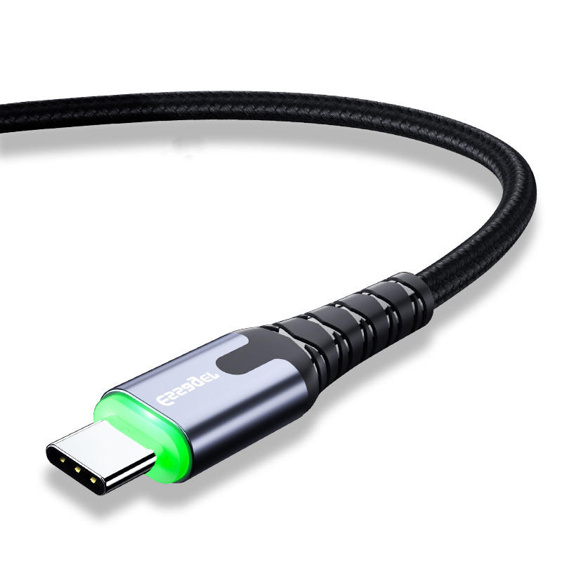 Essager LED USB Type C Kabel 3A Snel opladen USB-C Datakabel voor Samsung S10 mi9 Oneplus 6t