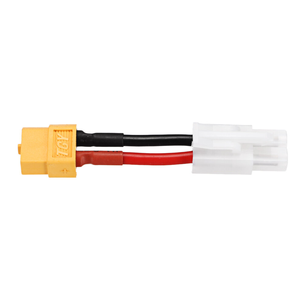 AMASS 3CM 14AWG XT60 Female Plug to Tamiya Male Plug Silicone Charging Cable for Battery Charger