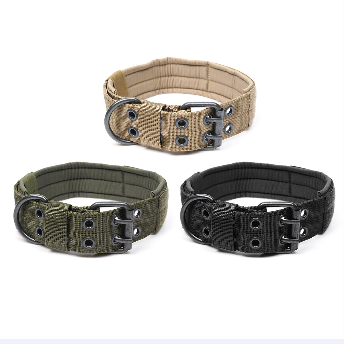 Adjustable Training Dog Collar Nylon Tactical Dog Collar Military Met metalen D-ringgesp